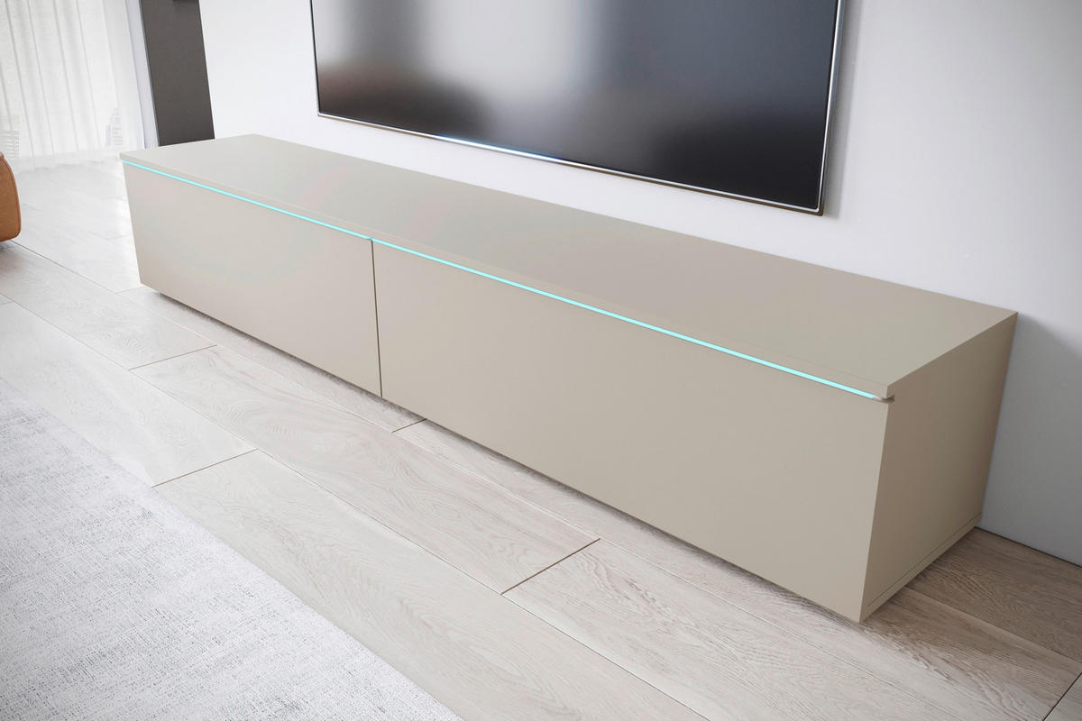 LOWBOARD D180  in  - Kaschmir/Beige, Trend, Holzwerkstoff/Kunststoff (180/30/33cm) - MID.YOU
