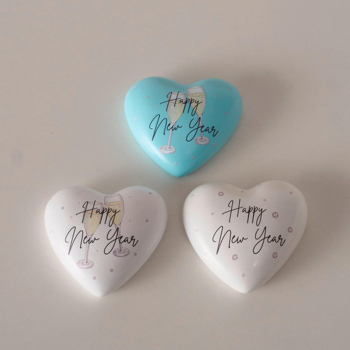 DEKOHERZ - Türkis/Weiss, Basics, Kunststoff (6/6/2cm)