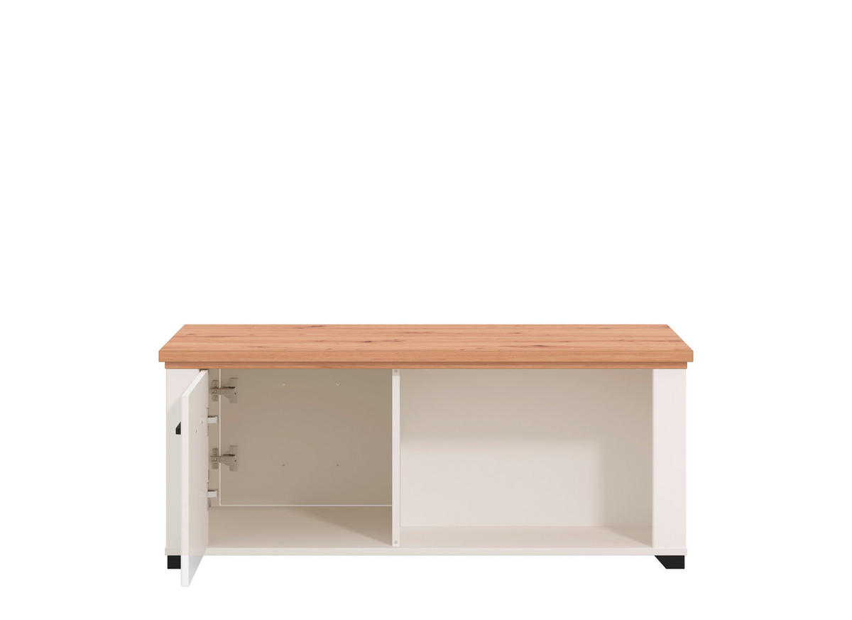 KONFERENČNÍ STOLEK, bílá, dub artisan, kompozitní dřevo, 115/48/56 cm - bílá/dub artisan, Basics, kompozitní dřevo (115/48/56cm) - Landscape