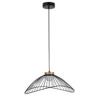 HÄNGELEUCHTE 45/43/22,5 cm  - Schwarz/Naturfarben, Trend, Holz/Kunststoff (45/43/22,5cm) - Collett's Monde