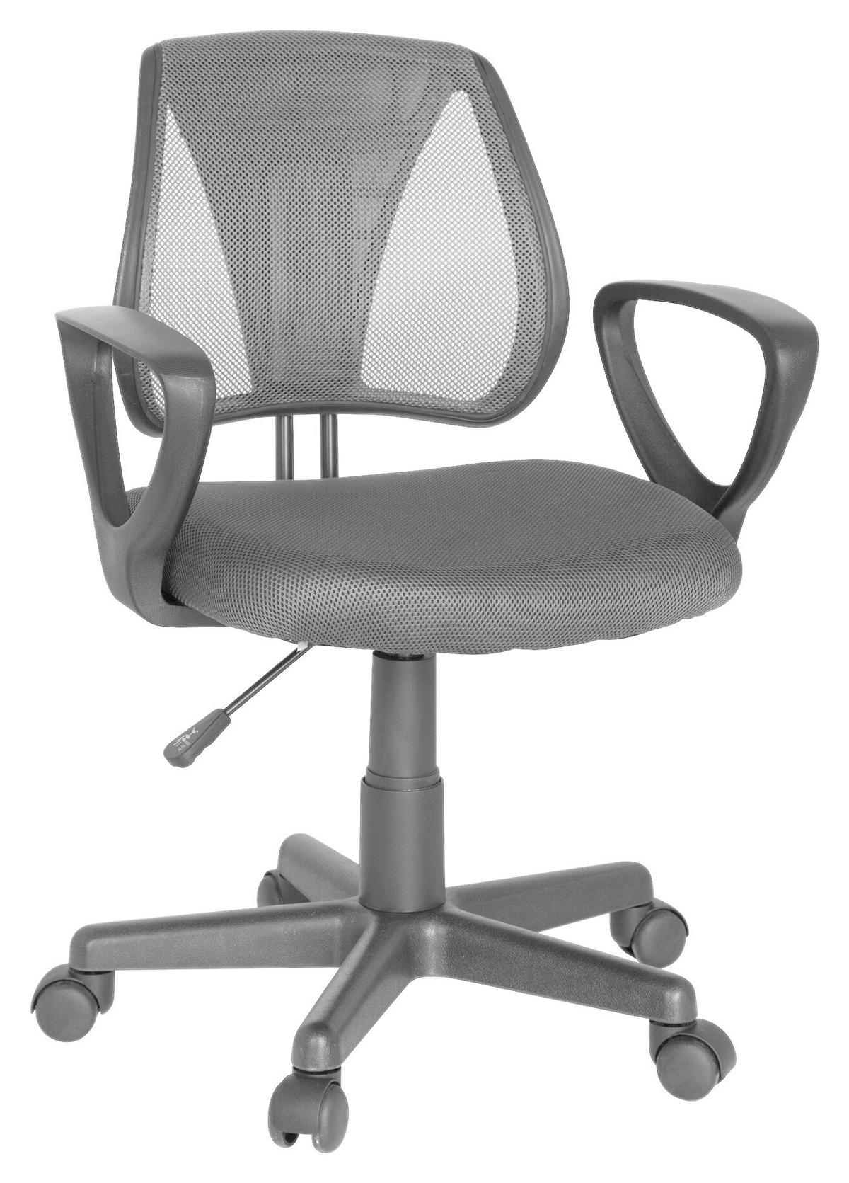 JUGENDDREHSTUHL Grau  - Grau, Basics, Kunststoff (58/75-92/45cm) - MID.YOU