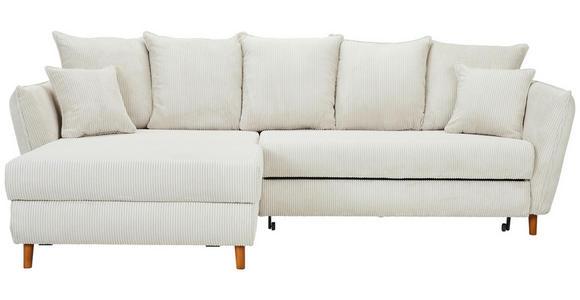 ECKSOFA in Cord Naturfarben 162/284 cm - Eichefarben/Naturfarben, MODERN, Holz/Textil (162/284cm) - Carryhome