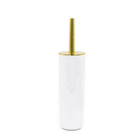 WC-BÜRSTENGARNITUR in Kunststoff  Kunststoff   - Goldfarben/Weiß, Basics, Kunststoff (9/37,3/9cm) - Sadena