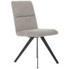 STUHL Webstoff Hellgrau, Schwarz  - Hellgrau/Schwarz, Design, Textil/Metall (46/91/61cm) - Novel