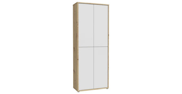 SCHUHSCHRANK 74,5/191,9/34,9 cm - Hellgrau/Eiche Artisan, MODERN, Holzwerkstoff/Kunststoff (74,5/191,9/34,9cm) - Xora