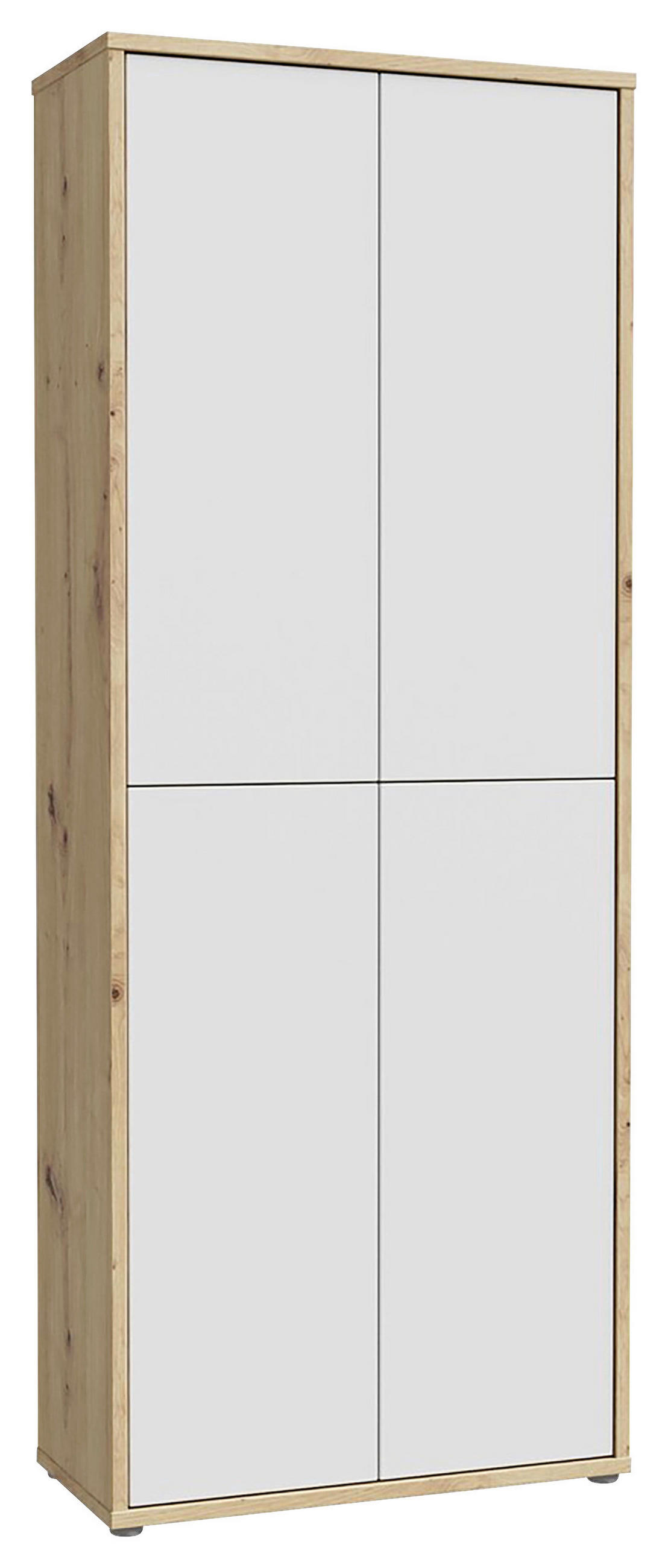 SCHUHSCHRANK Alice Springs  in 74,5/191,9/34,9 cm  - Hellgrau/Eiche Artisan, Modern, Holzwerkstoff/Kunststoff (74,5/191,9/34,9cm) - Xora