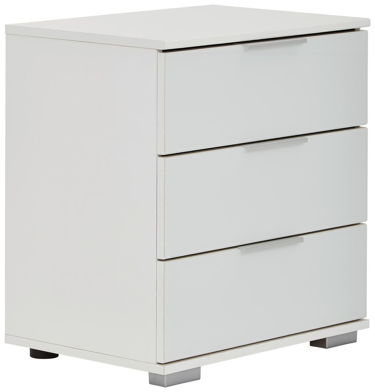 NOČNÍ STOLEK, bílá, 52/58/38 cm - bílá/barvy chromu, Design, kov/kompozitní dřevo (52/58/38cm) - Carryhome