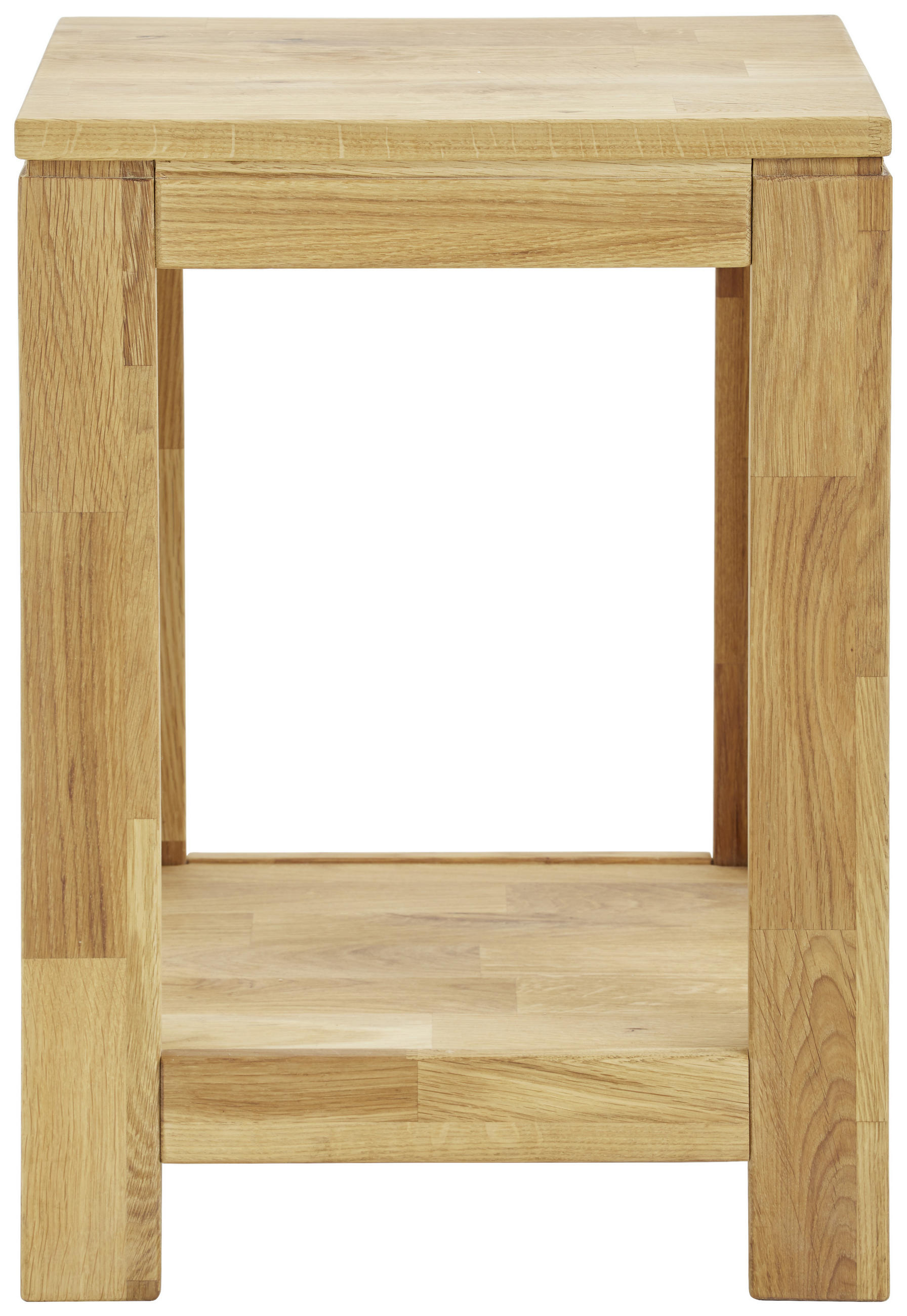 BEISTELLTISCH Eiche massiv quadratisch - Natur, Holz (40,5/40,5/55cm) - Linea Natura