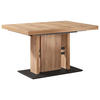 ESSTISCH in Metall, Holzwerkstoff 130-180/90/75 cm  - Eichefarben/Schwarz, Design, Holzwerkstoff/Metall (130-180/90/75cm) - Moderano