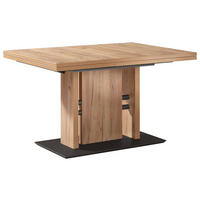 ESSTISCH Schwarz, Eichefarben rechteckig  ausziehbar, in verschiedenen Größen erhältlich, in verschiedenen Holzdekoren erhältlich  - Eichefarben/Schwarz, Design, Holzwerkstoff/Metall (130-180/90/75cm) - Moderano