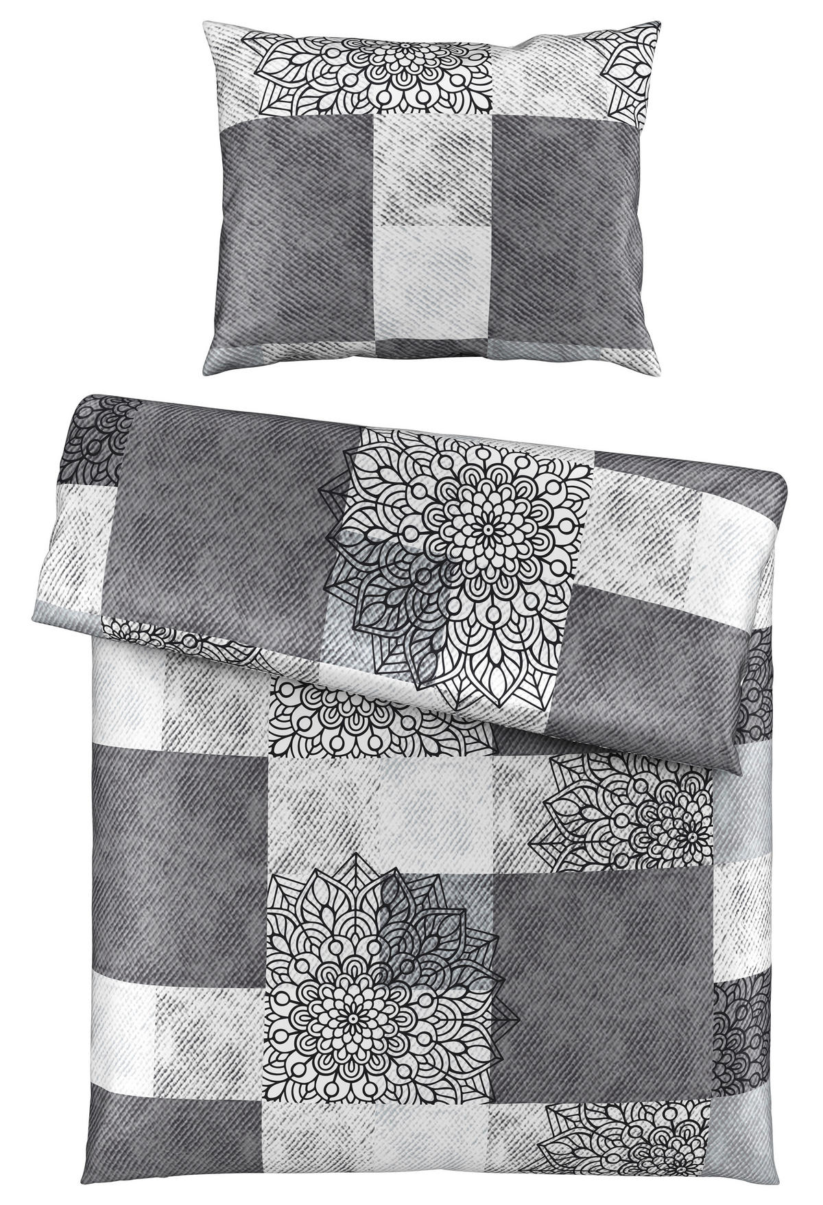 BETTWÄSCHE KALIO Satin 140/200 cm  - Grau, Design, Textil (140/200cm) - Esposa