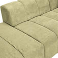 ECKSOFA  in Cord Hellgrün  313/162 cm  - Schwarz/Hellgrün, KONVENTIONELL, Kunststoff/Textil (313/162cm) - Carryhome