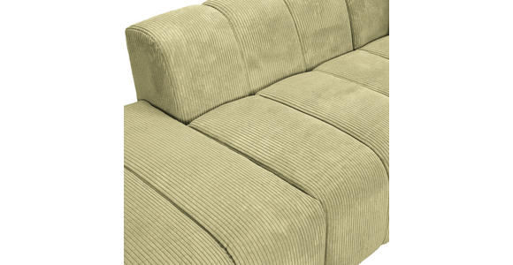ECKSOFA  in Cord Hellgrün  313/162 cm  - Schwarz/Hellgrün, KONVENTIONELL, Kunststoff/Textil (313/162cm) - Carryhome