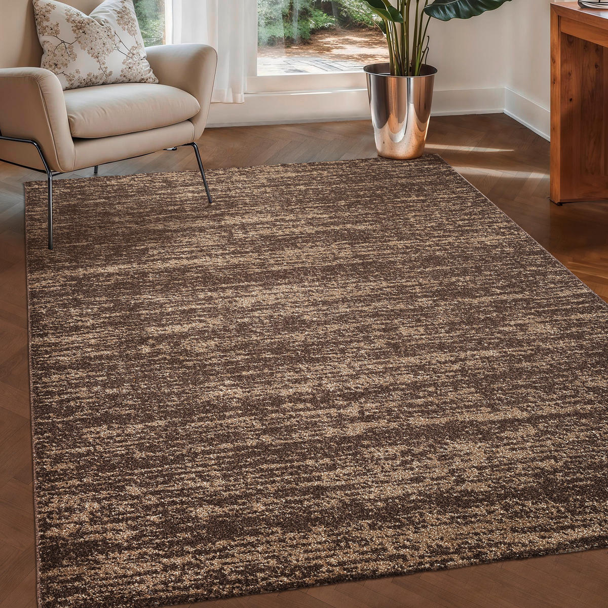 WEBTEPPICH 140/200 cm Oslo Braun  - Braun, KONVENTIONELL, Kunststoff/Textil (140/200cm) - Novel