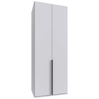 DREHTÜRENSCHRANK 90/236/58 cm,  in Weiß, 2-türig  - Schwarz/Weiß, MODERN, Holzwerkstoff/Metall (90/236/58cm) - MID.YOU