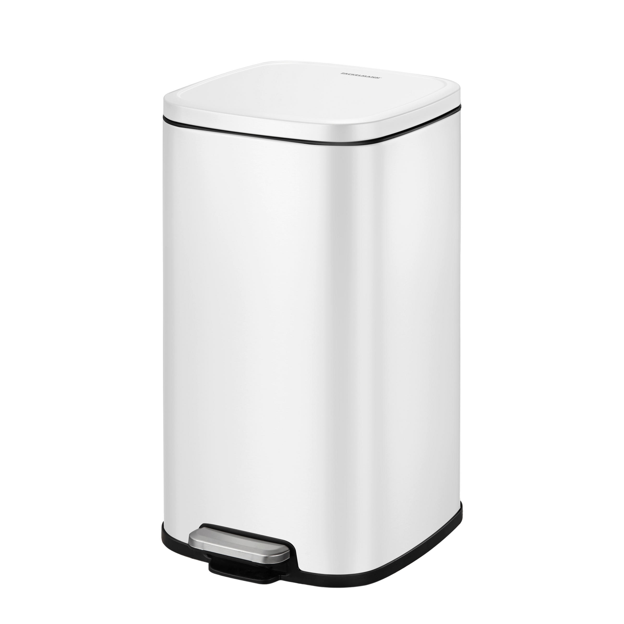 ABFALLEIMER London 6 L  - Anthrazit/Weiß, Basics, Kunststoff (20,5/26,7/29cm) - Fackelmann