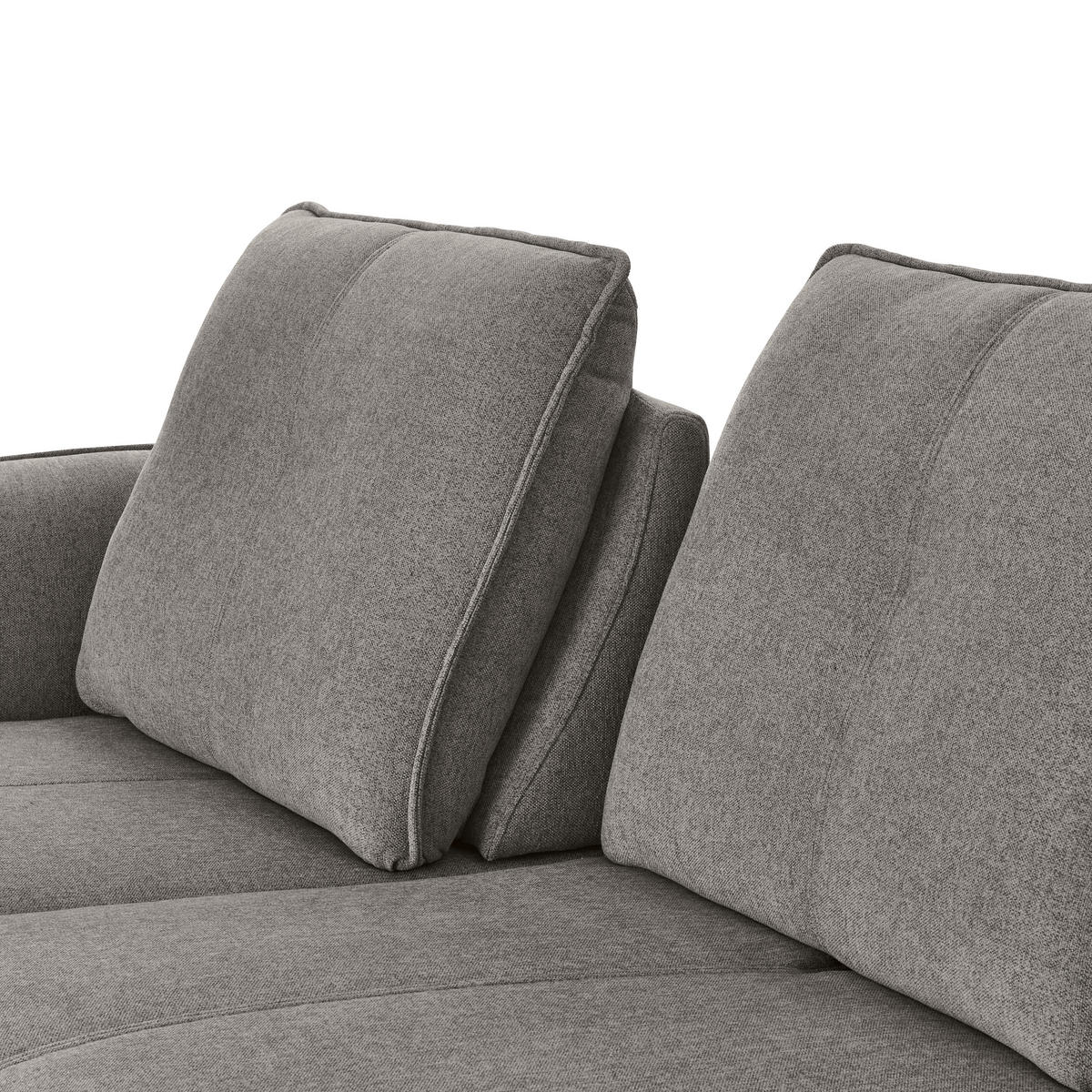 ECKSOFA in Echtleder Weiss  - Weiss/Schwarz, Natur, Leder (182/277cm) - Valnatura