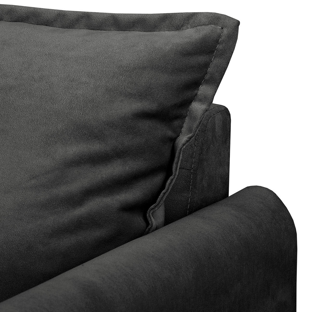 SESSEL Samt Schwarz  - Schwarz, Design, Holz/Textil (74/86/100cm) - P & B