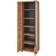 GARDEROBE 5-teilig  in 268/204/41 cm  - Wildeiche/Graphitfarben, Natur, Holz/Holzwerkstoff (268/204/41cm) - Linea Natura