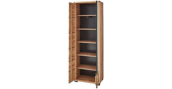 GARDEROBE 5-teilig  in 268/204/41 cm  - Wildeiche/Graphitfarben, Natur, Holz/Holzwerkstoff (268/204/41cm) - Linea Natura