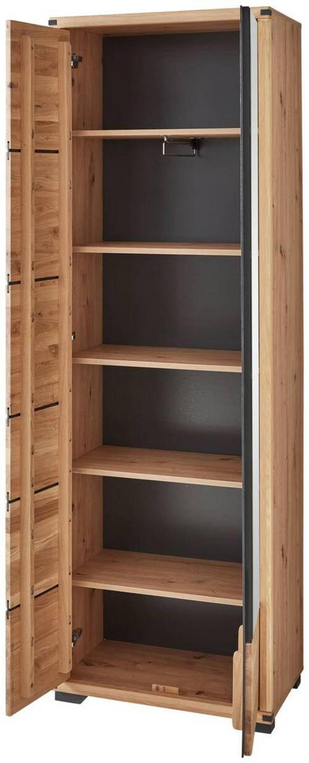 GARDEROBE 5-teilig  in 268/204/41 cm  - Wildeiche/Graphitfarben, Natur, Holz/Holzwerkstoff (268/204/41cm) - Linea Natura
