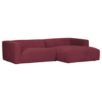 ECKSOFA in Chenille Weinrot  280/175 cm  - Weinrot/Schwarz, Design, Kunststoff/Textil (280/175cm) - Landscape