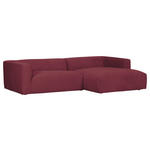 ECKSOFA in Chenille Weinrot  280/175 cm  - Weinrot/Schwarz, Design, Kunststoff/Textil (280/175cm) - Landscape