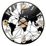 WANDUHR 60 cm   - Schwarz/Braun, Design, Holz/Holzwerkstoff (60cm) - Ambia Home