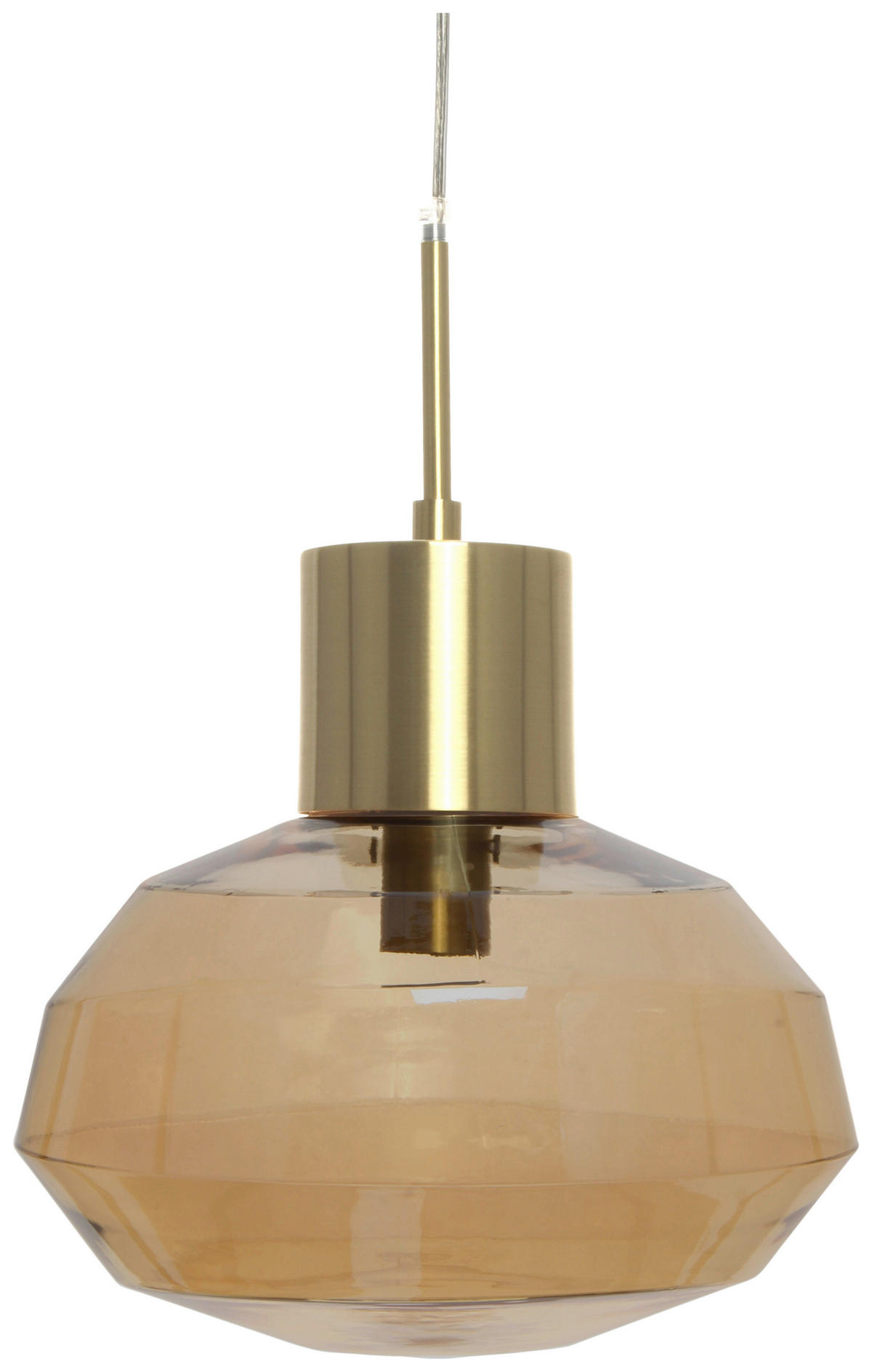 HÄNGELEUCHTE 32/32/32 cm    - Bernsteinfarben, Basics, Glas/Metall (32/32/32cm) - Kayoom
