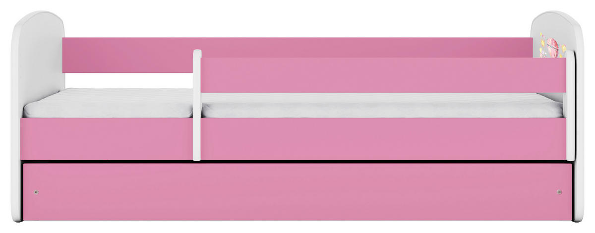 KINDER-/JUNIORBETT - Pink/Birkefarben, MODERN, Holz/Holzwerkstoff (80/160cm) - MID.YOU