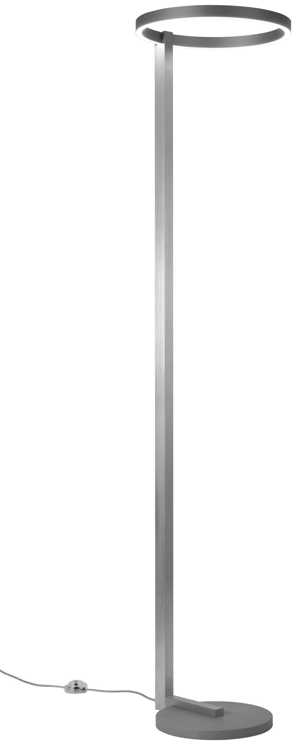 LED-STEHLEUCHTE  40/180 cm    - Alufarben, Design, Metall (40/180cm) - Escale