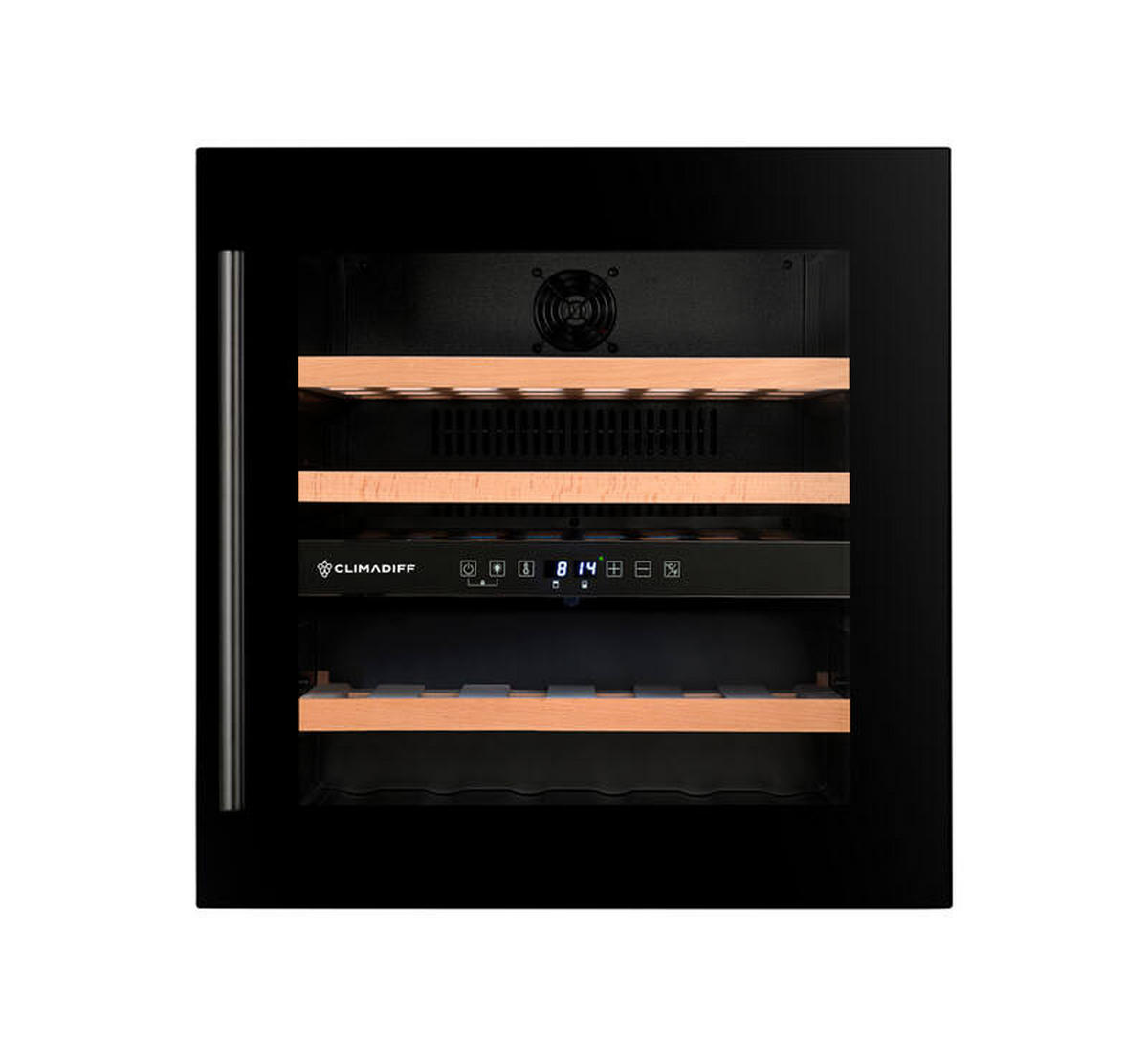 WEINKÜHLSCHRANK CBI40DB1  - Schwarz, Basics, Glas/Holz (59,0/59,5/56,3cm)