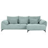 ECKSOFA in Cord Mintgrün  - Schwarz/Mintgrün, Konventionell, Textil/Metall (311/176cm) - Carryhome