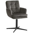 ARMLEHNSTUHL  in Eisen Webstoff  - Schwarz/Grau, Design, Textil/Metall (60/88/67cm) - Novel