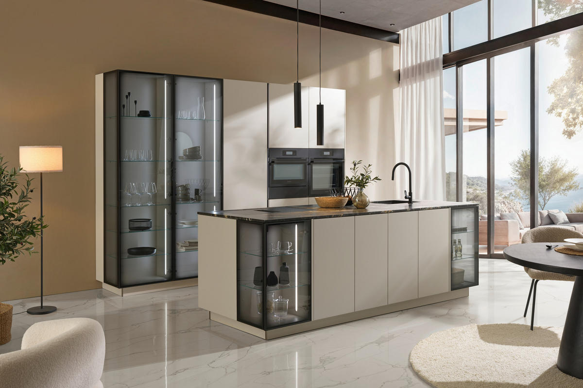 Bucătărie La Comandă   - cașmir, Design, material pe bază de lemn - Dieter Knoll