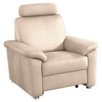 FERNSEHSESSEL Webstoff Beige  - Beige/Silberfarben, Konventionell, Textil/Metall (102/91/91-159cm) - Beldomo System