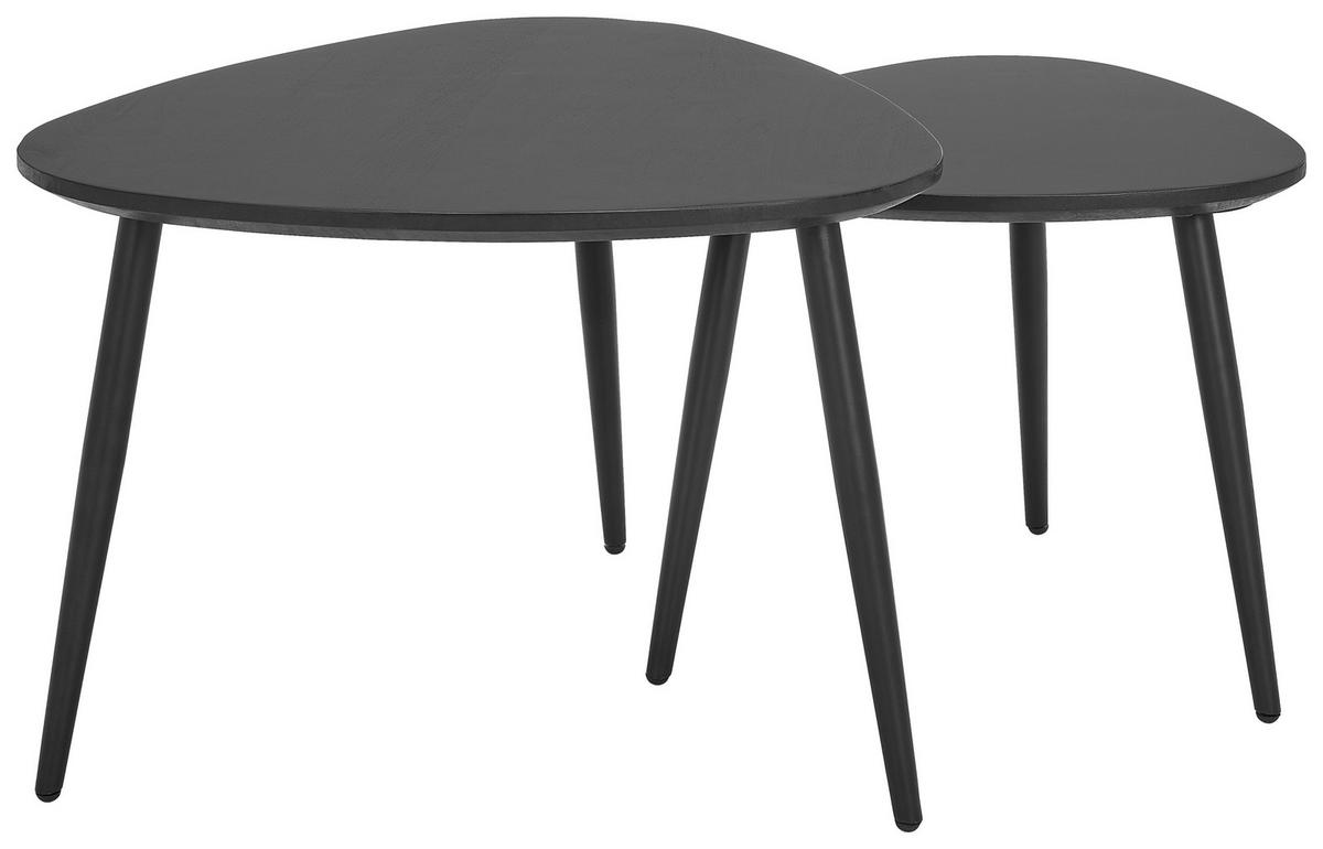DOHÁNYZÓASZTAL SZETT fa, fém 74/68/45 cm   - fekete, Design, fa/fém (74/68/45cm) - Carryhome