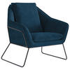 SESSEL in Flachgewebe Dunkelblau  - Schwarz/Dunkelblau, Design, Textil/Metall (78/85/85cm) - Livetastic