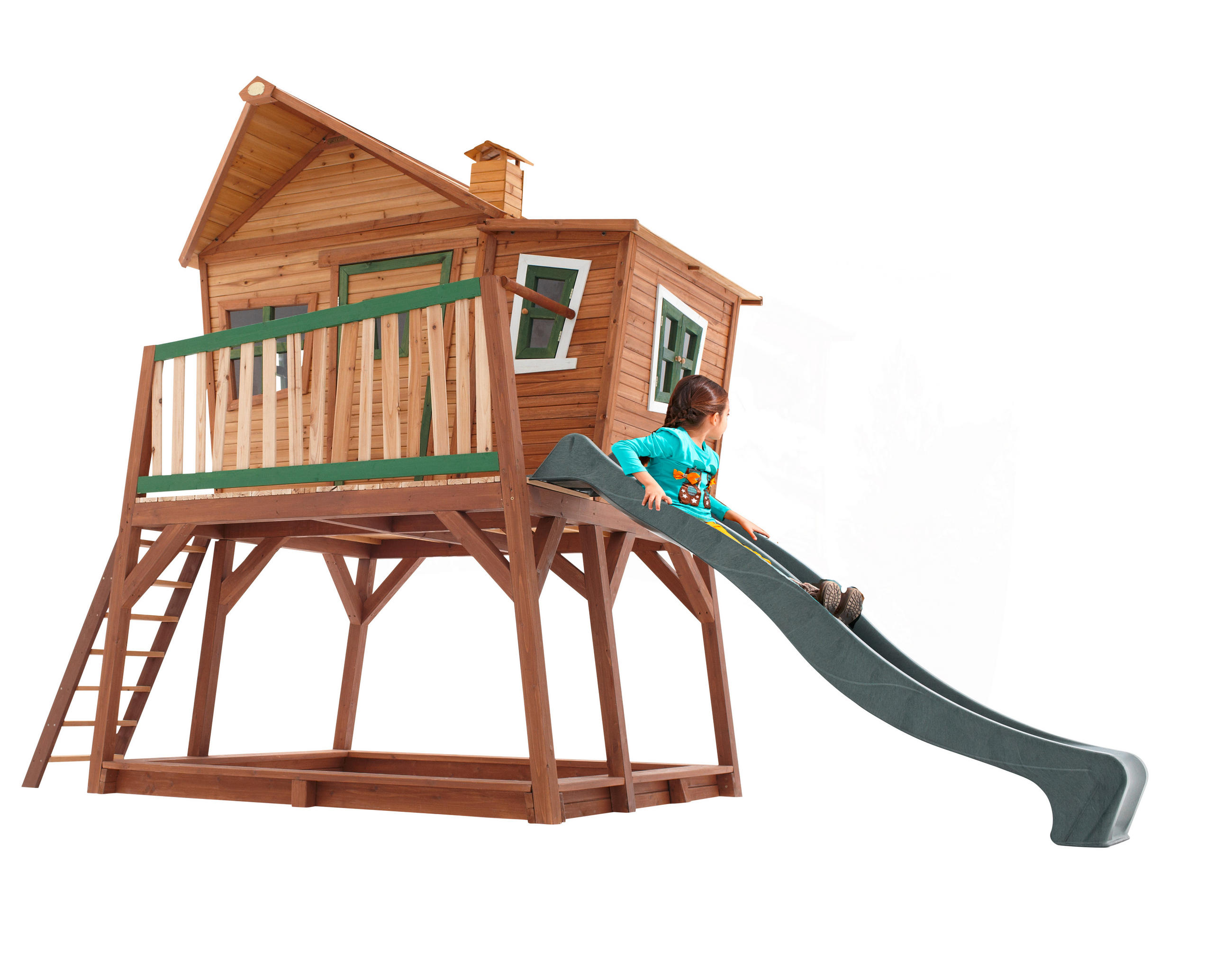 SPIELTURM  - Braun/Naturfarben, KONVENTIONELL, Holz (435/291/180cm) - Ambia Garden