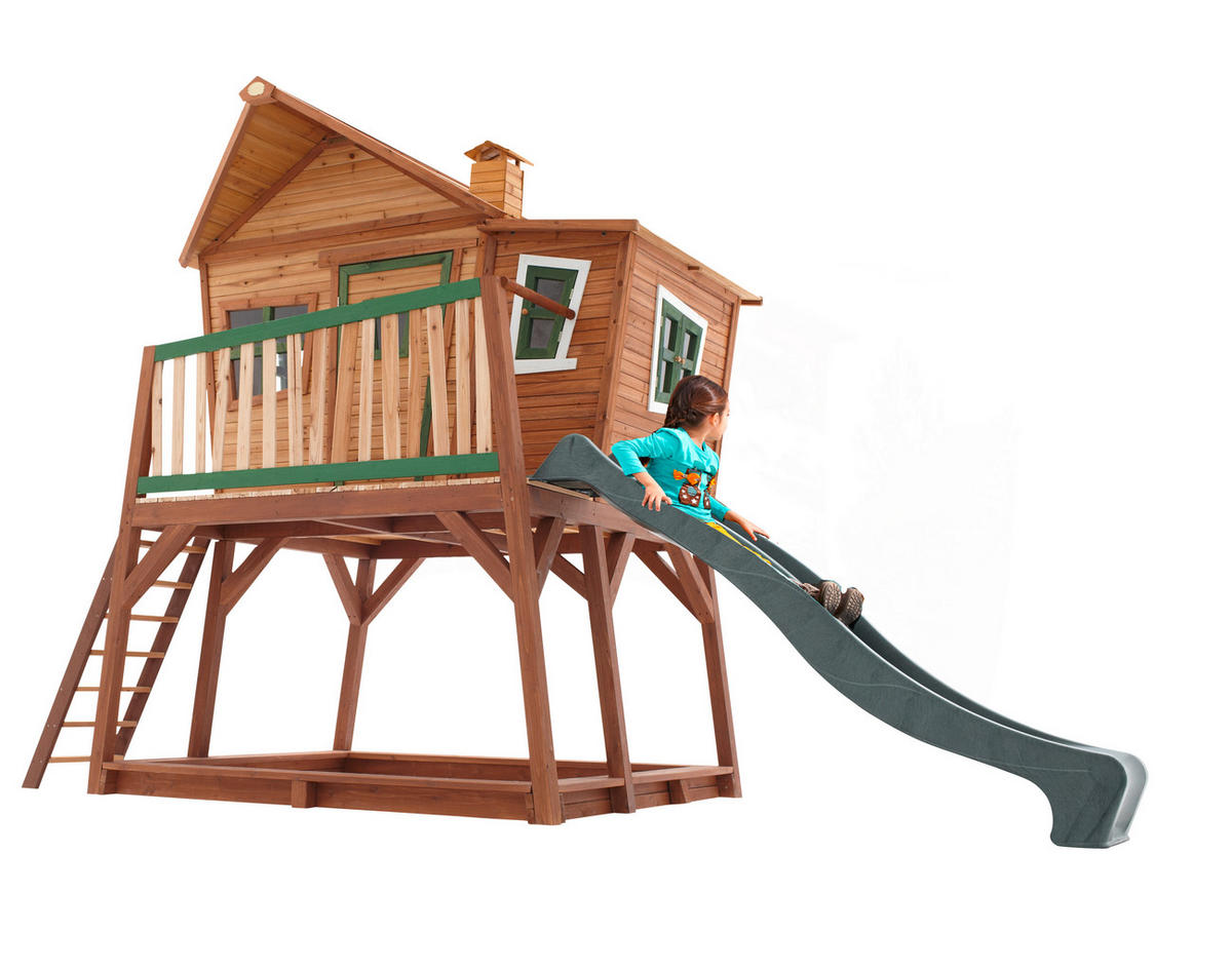 SPIELTURM 435/291/180 cm SPIELTURM MAX  - Braun/Naturfarben, KONVENTIONELL, Holz (435/291/180cm) - Ambia Garden