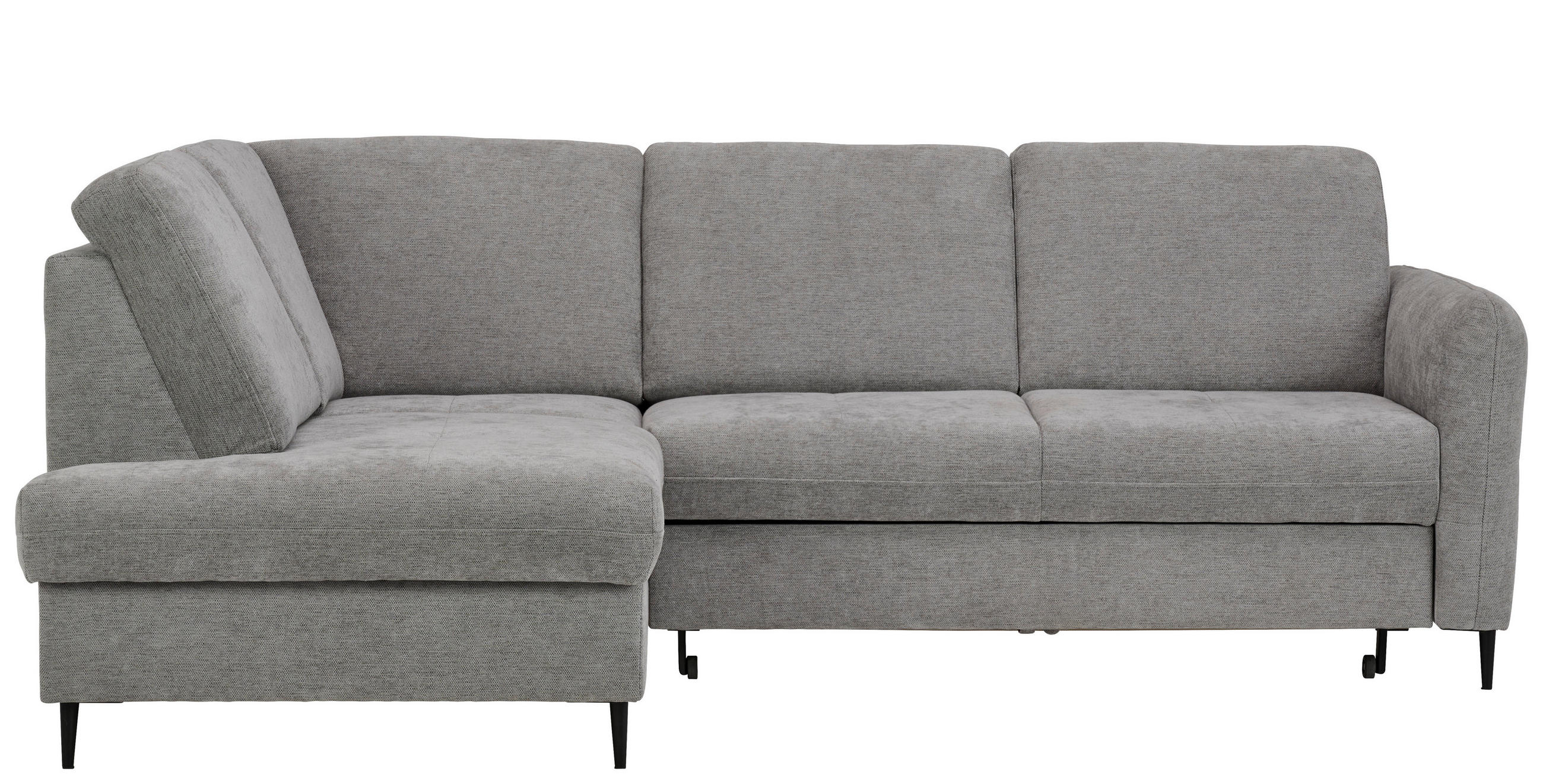 ROHOVÁ SEDAČKA, textil, sivá - čierna/sivá, Modern, drevo/textil (184/241cm) - Hom`in