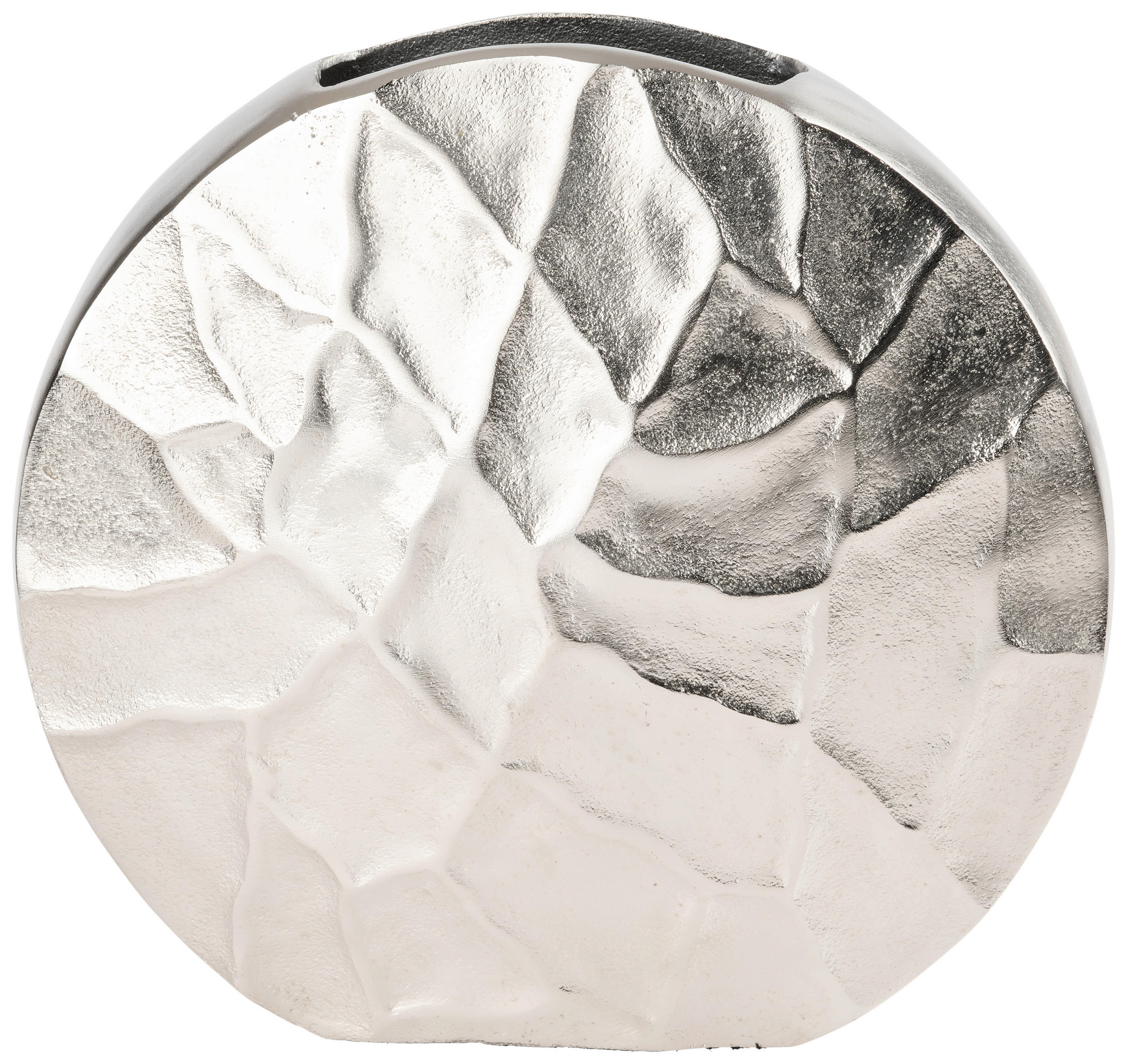 VÁZA, kov, 28 cm - barvy niklu, Design, kov (29/28/11cm) - Ambia Home