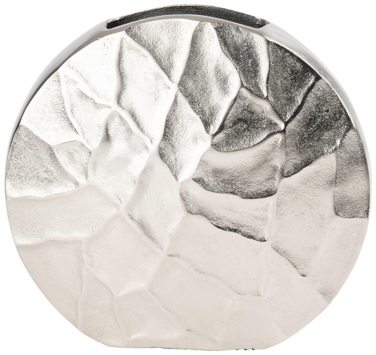 VÁZA, kov, 28 cm - niklová, Design, kov (29/28/11cm) - Ambia Home