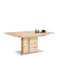 ESSTISCH Eiche furniert rechteckig Eichefarben, Edelstahlfarben  - Edelstahlfarben/Eichefarben, Design, Holz/Metall (170/100/75cm) - Venjakob