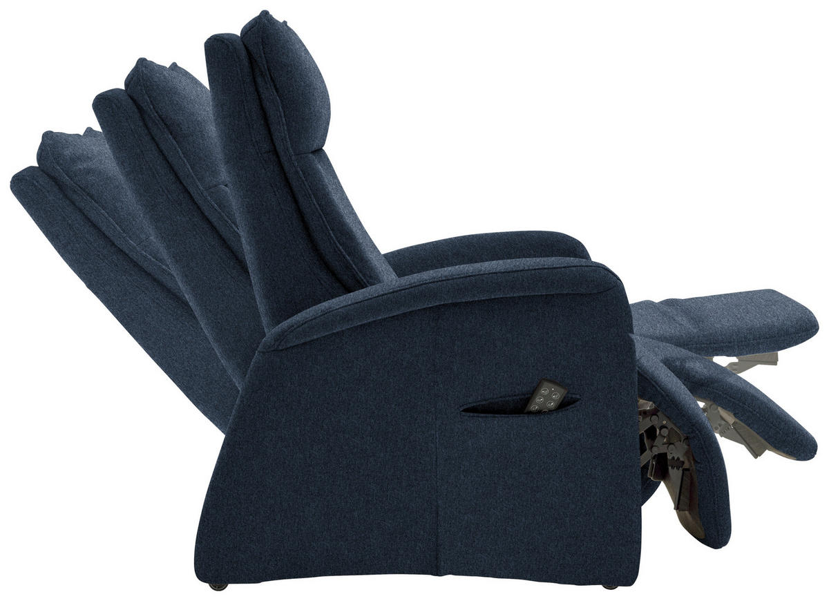 FERNSEHSESSEL in Chenille Blau  - Blau, Konventionell, Kunststoff/Textil (79-83/108/87cm) - Valdera