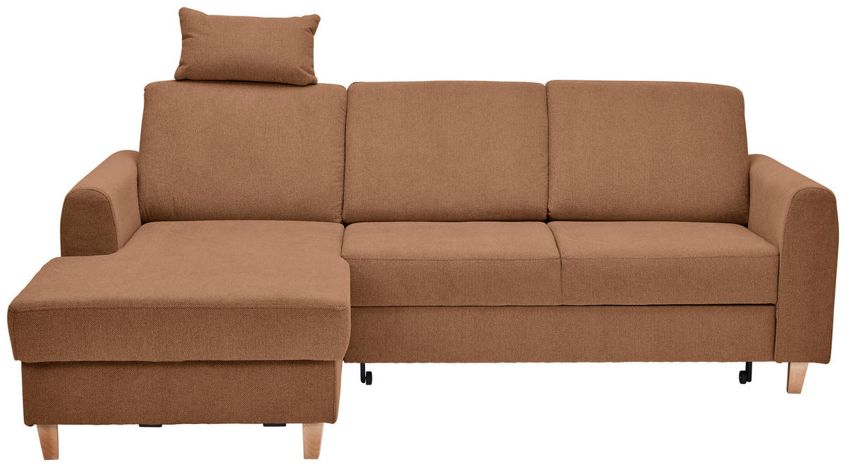 HÖRNSOFFA i flatväv terrakotta  - bokfärgad/terrakotta, Klassisk, trä/textil (166/241cm) - MID.YOU