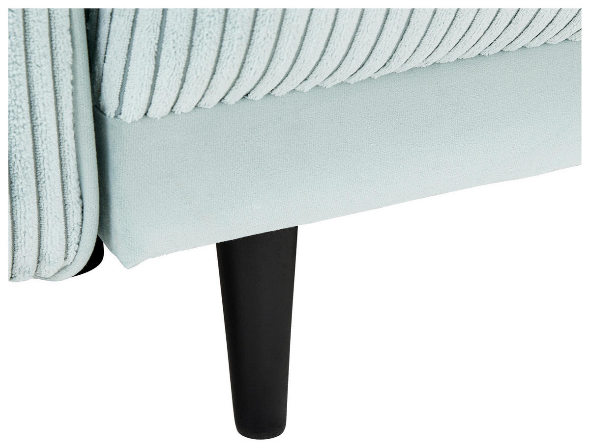 BÄDDSOFFA i manchester, sammet mintgrön  - mintgrön/svart, Modern, trä/textil (232/96/112cm) - MID.YOU