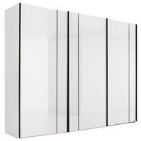 SCHWEBETÜRENSCHRANK 298/240/68 cm 3-türig Weiß  - Schwarz/Weiß, Design, Glas/Holzwerkstoff (298/240/68cm) - Musterring