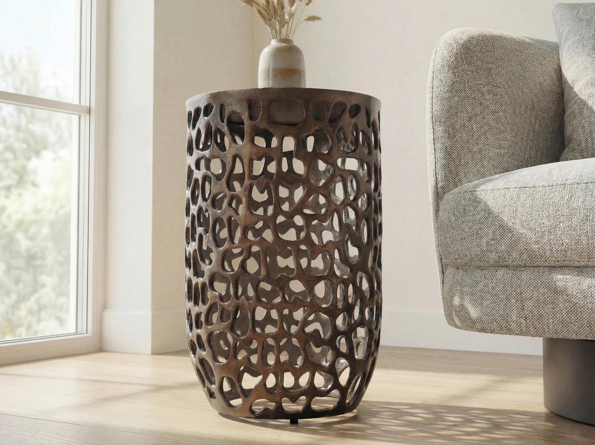 BEISTELLTISCH Metall, Glas 30/30/49 cm  - Schwarz, Design, Glas/Metall (30/30/49cm) - Livetastic