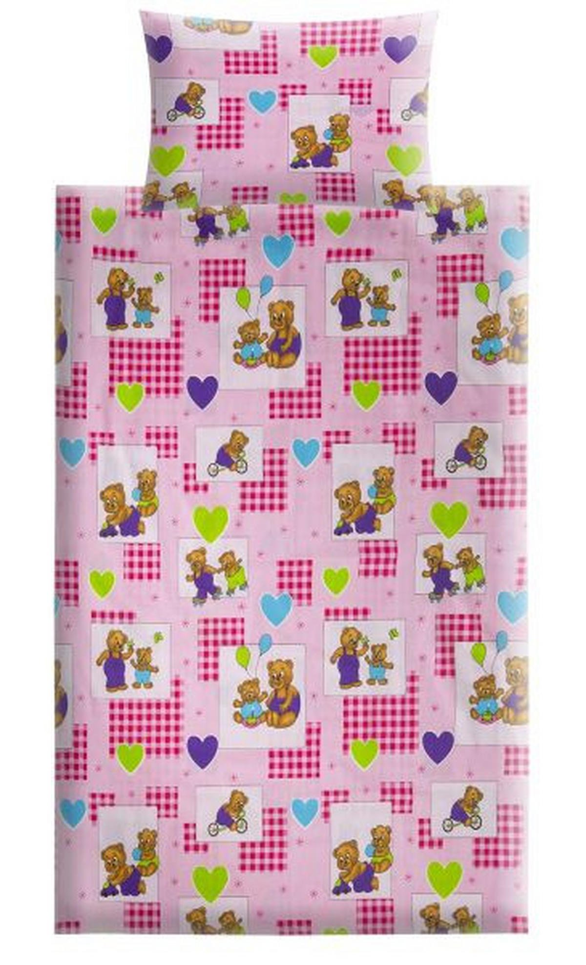 POSTELJINA ZA BEBE  100/135 cm    - ružičasta, Osnovno, tekstil (100/135cm)